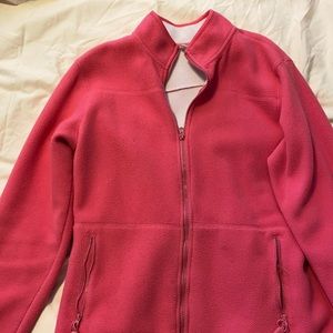 Pink fluffy zip up